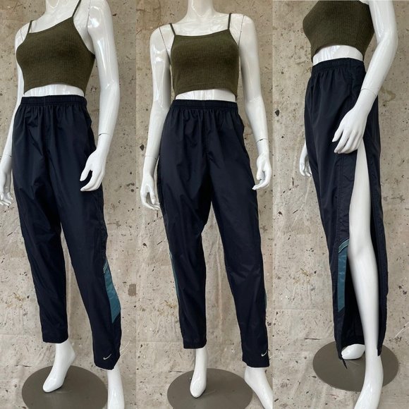 Nike Pants - Vintage 90’s Nike Breakaway Full Zip Leg Nylon Athletic Pants Women’s Small